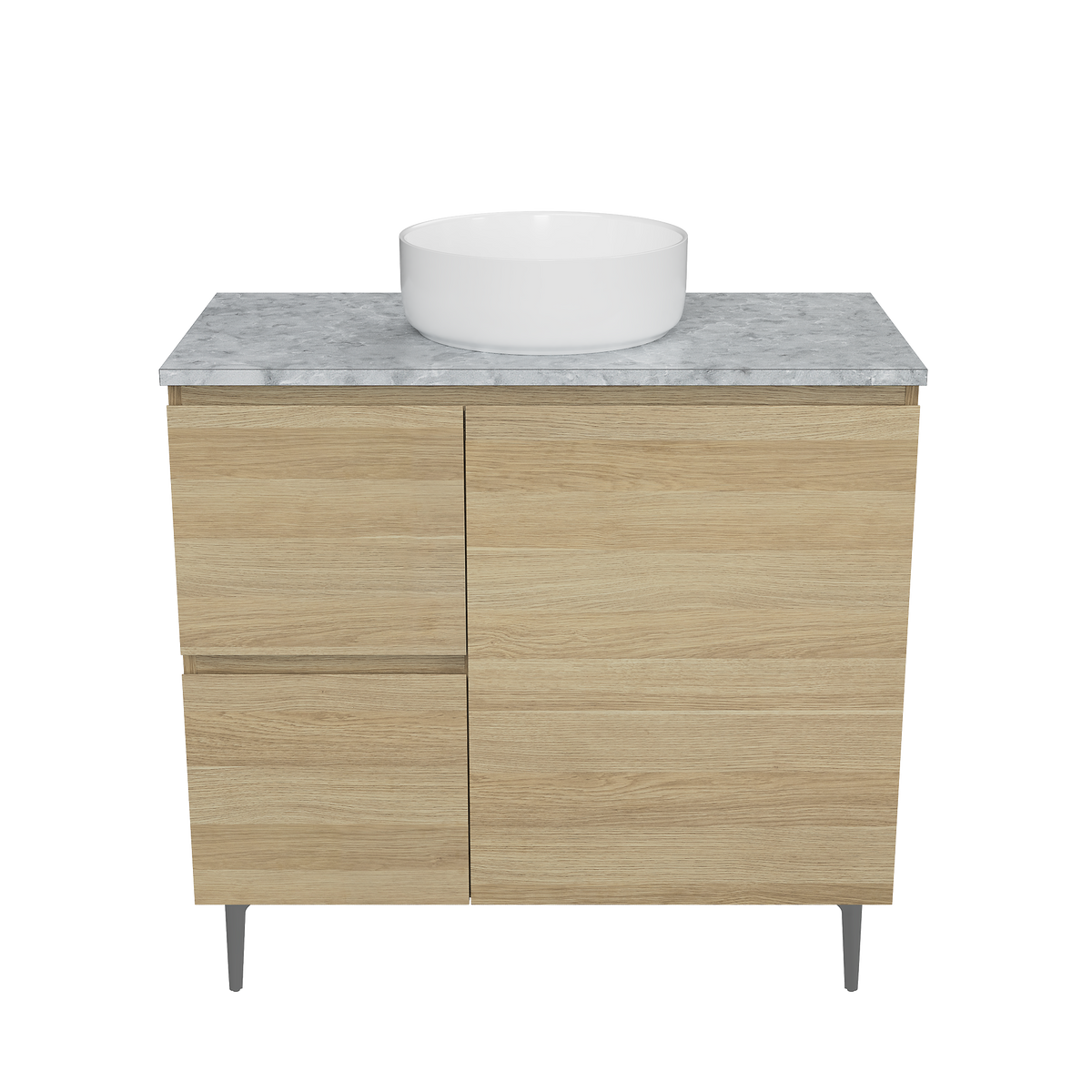 Vanity On Legs 900 Centre WG Basin SilkSurface AC Top