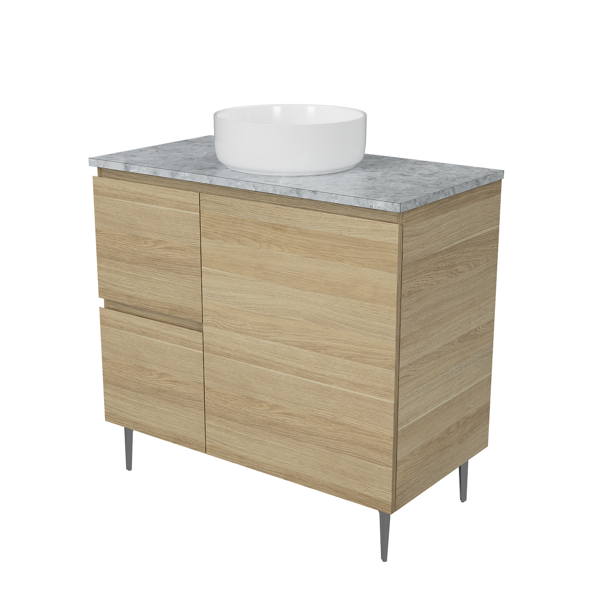 Vanity On Legs 900 Centre WG Basin SilkSurface AC Top
