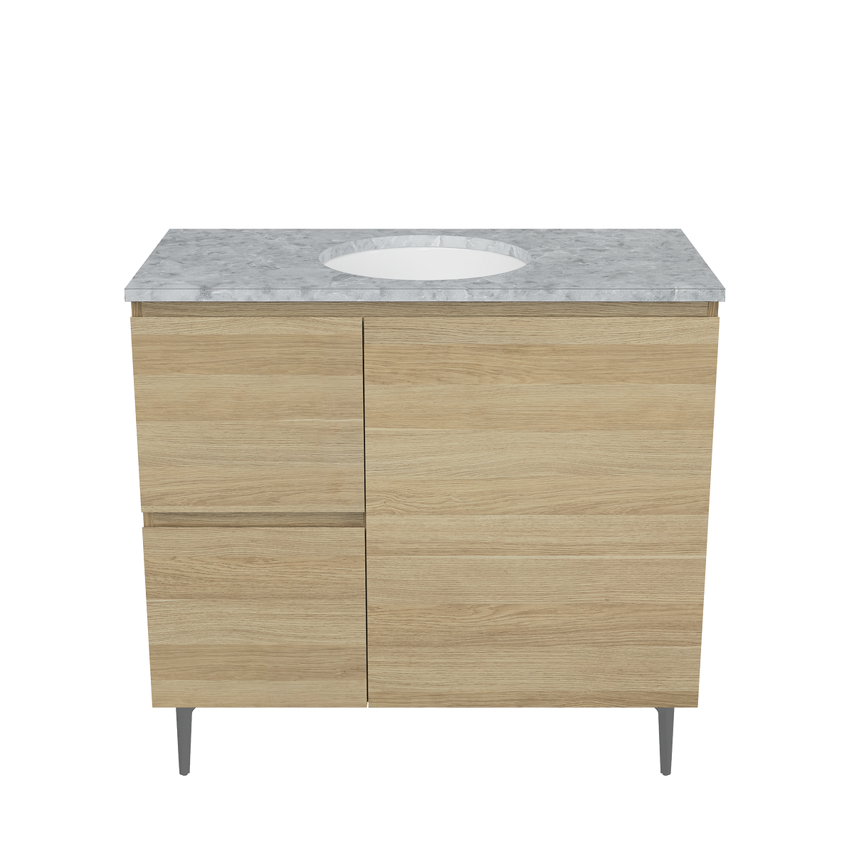 Vanity On Legs 900 Centre WG Basin SilkSurface UC Top