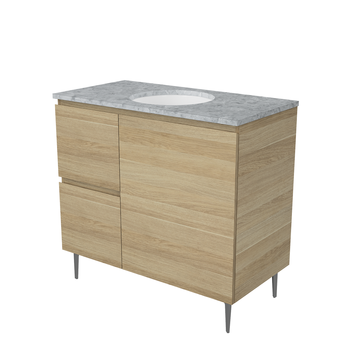 Vanity On Legs 900 Centre WG Basin SilkSurface UC Top