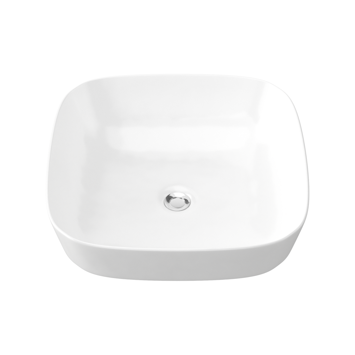 Semi Inset Basin 400x405 Gloss White