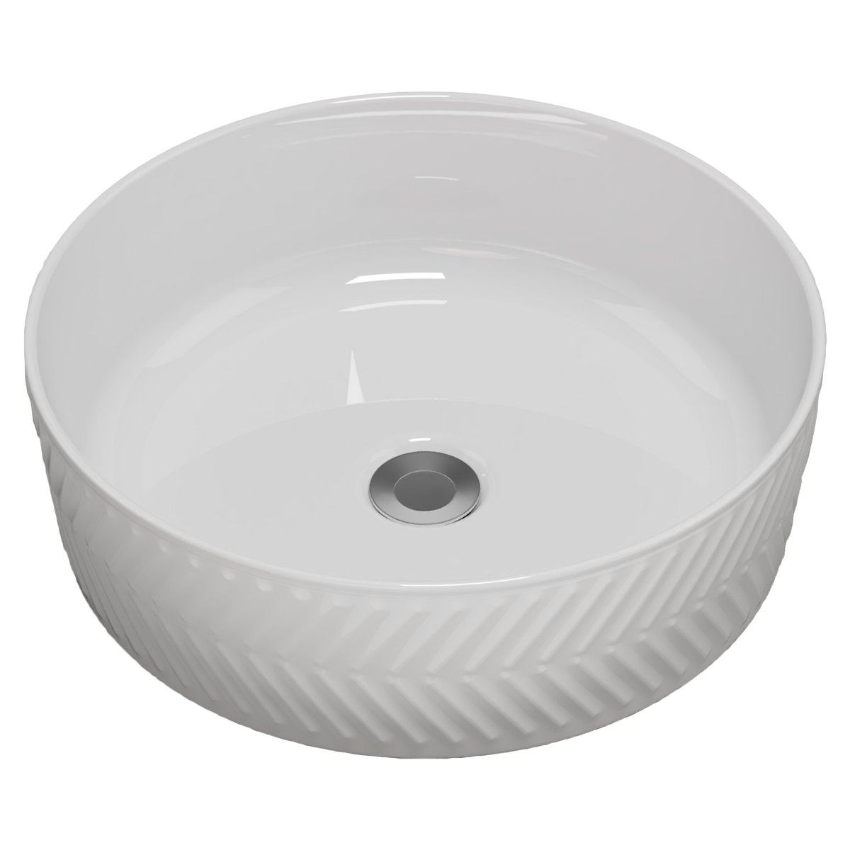 Arrow Vessel Basin 360x360 Gloss White