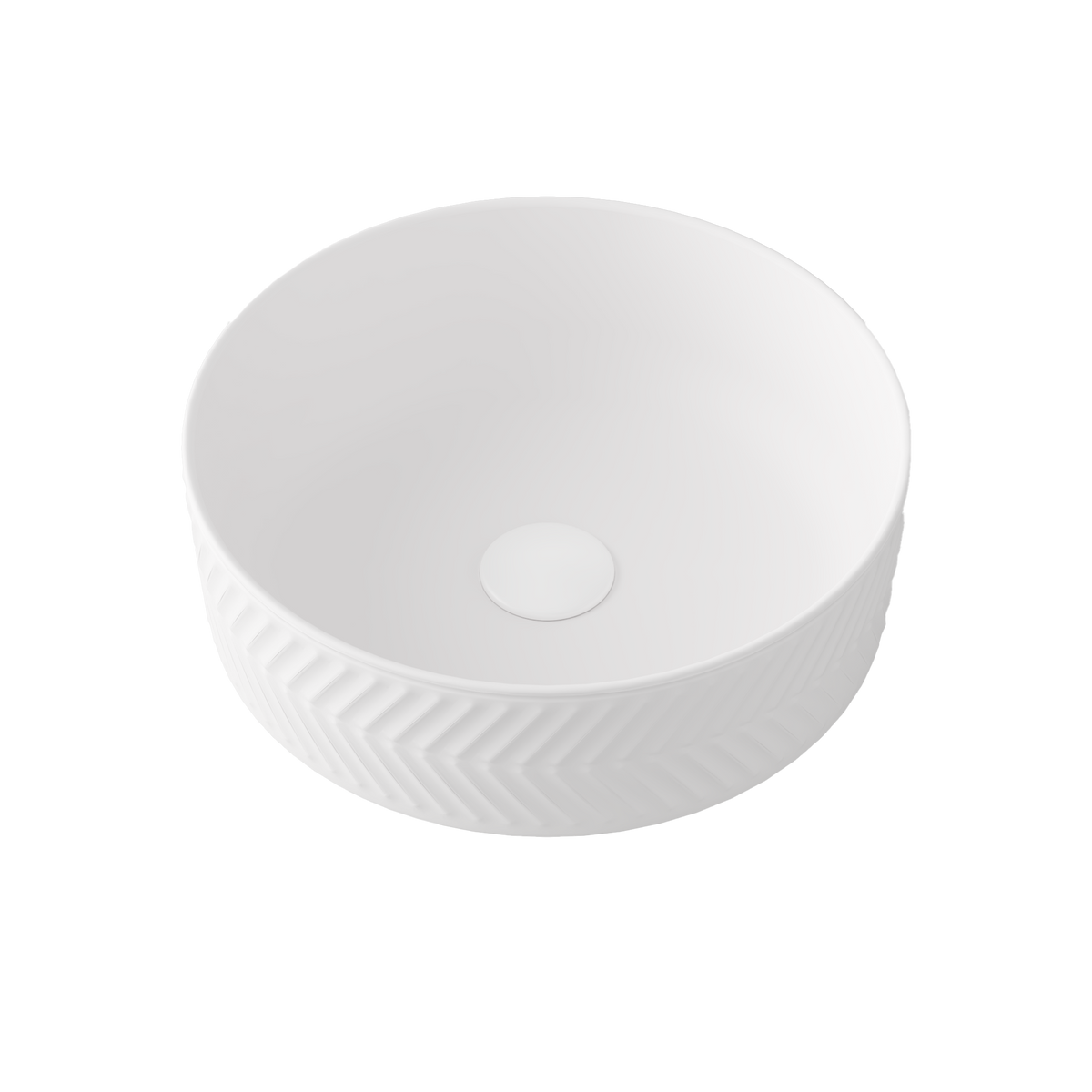 Arrow Vessel Basin 360x360 Matte White