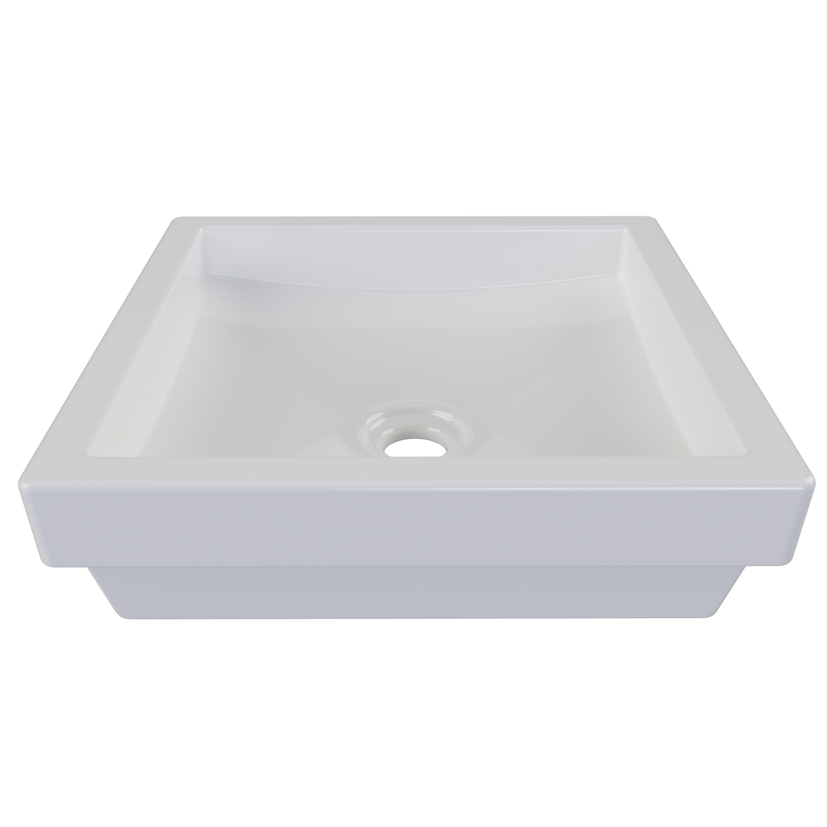 Semi Inset Basin 400x400 Gloss White