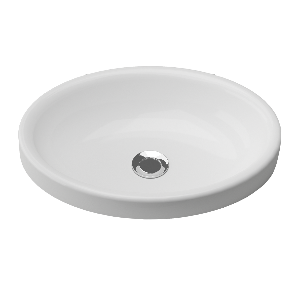 Semi Inset Basin 495x365 Gloss White
