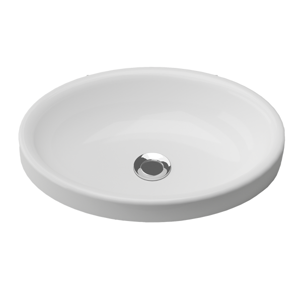 Semi Inset Basin 495x365 Gloss White