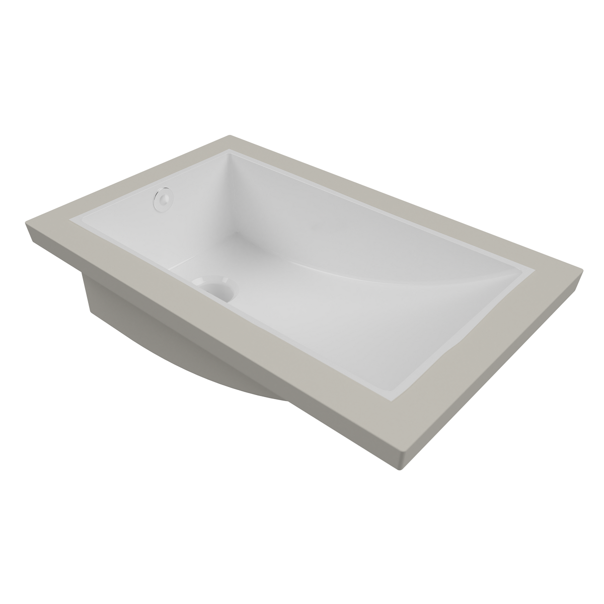 Rectangle Undermount Basin 430x260 Gloss White