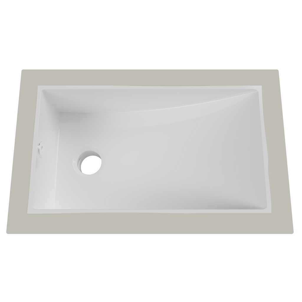 Rectangle Undermount Basin 430x260 Gloss White