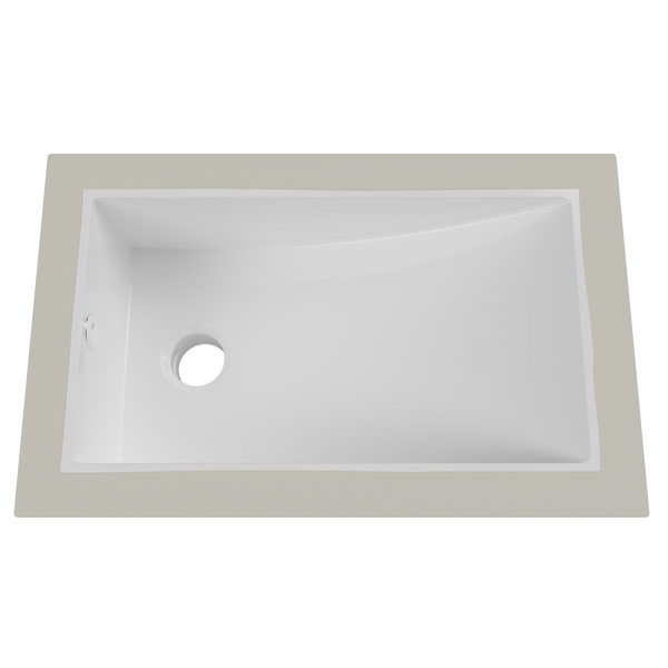 Rectangle Undermount Basin 430x260 Gloss White