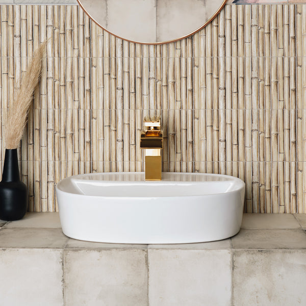 Natural Embossed HiLite Matt Tile - lifestyle view