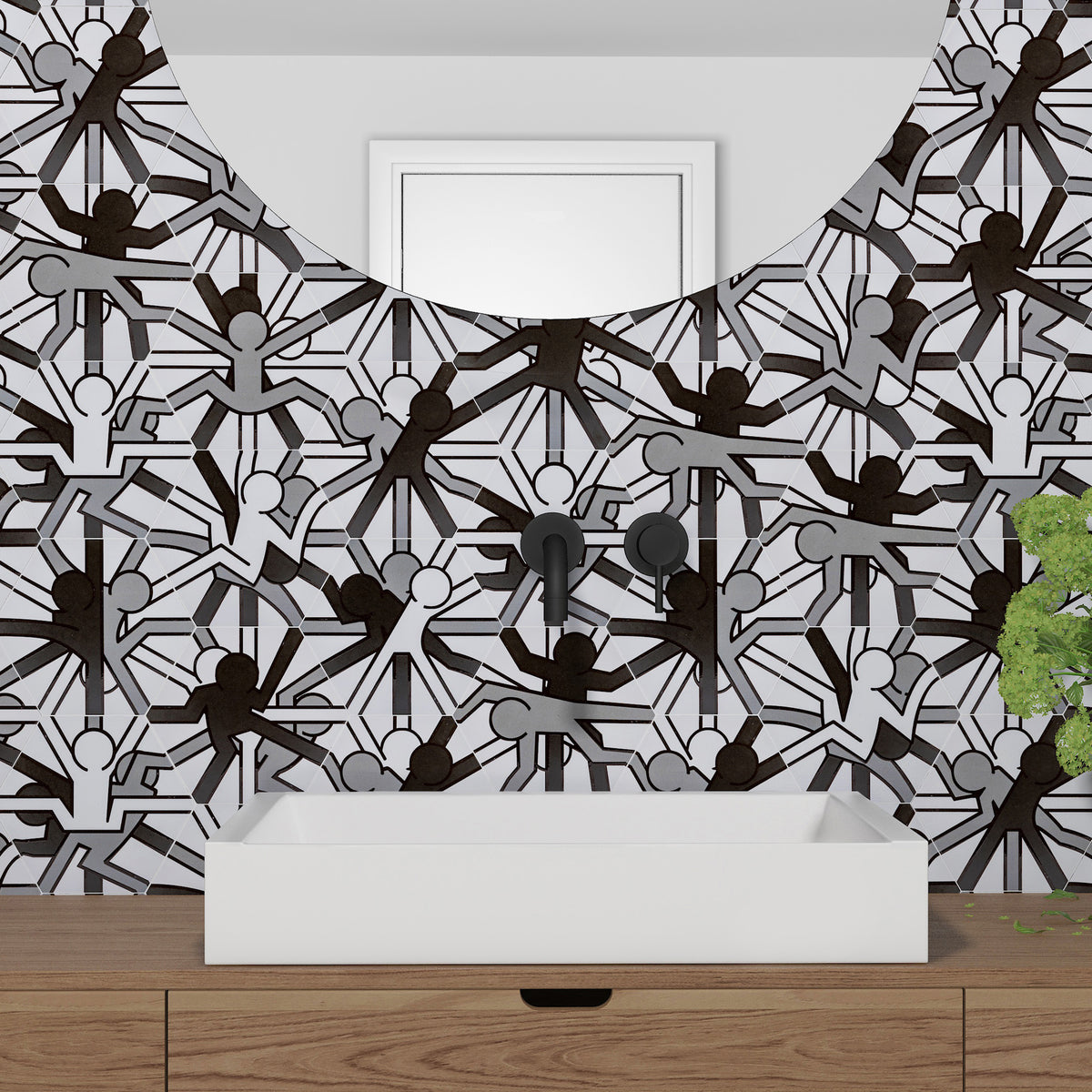 White HiLite Matt Tile - lifestyle view