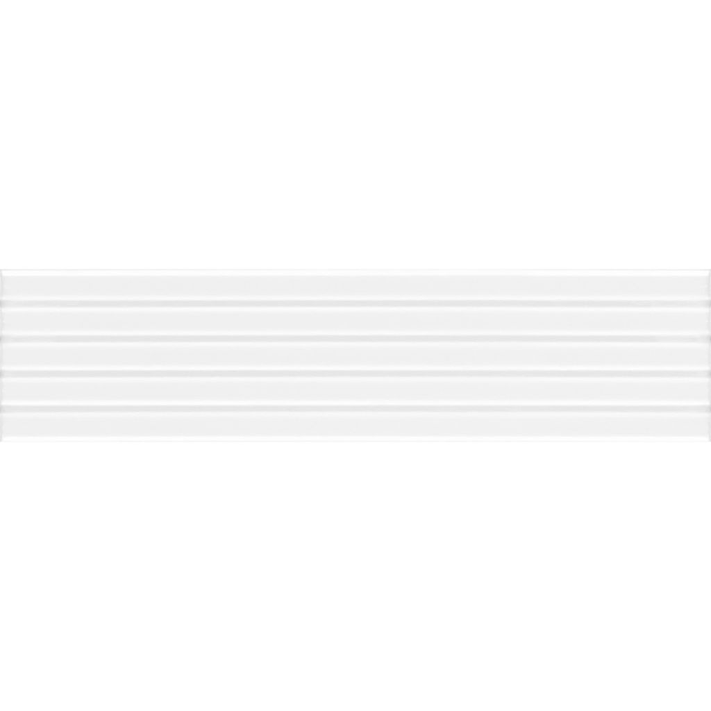 Imagination-Wave Wave White Embossed Satin Tile