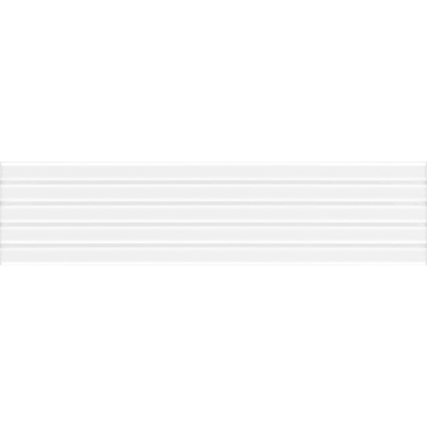 Imagination-Wave Wave White Embossed Satin Tile