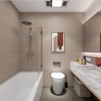 Wave Woodrose Embossed Satin Tile - lifestyle view