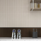 Wave Shell Embossed Satin Tile - lifestyle view