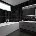 Night Black Satin Tile - lifestyle view
