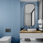Dusk Blue Satin Tile - lifestyle view