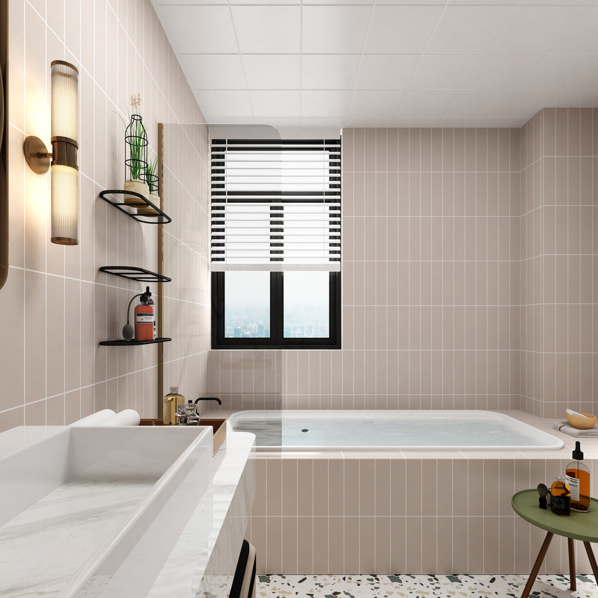 Woodrose Satin Tile - lifestyle view