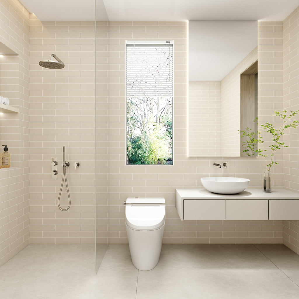 Shell Satin Tile - lifestyle view