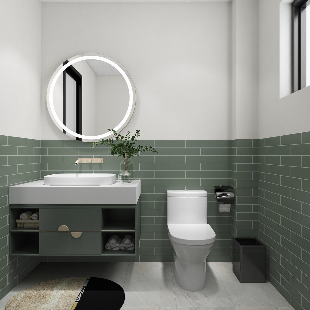 Dried Sage Satin Tile - lifestyle view