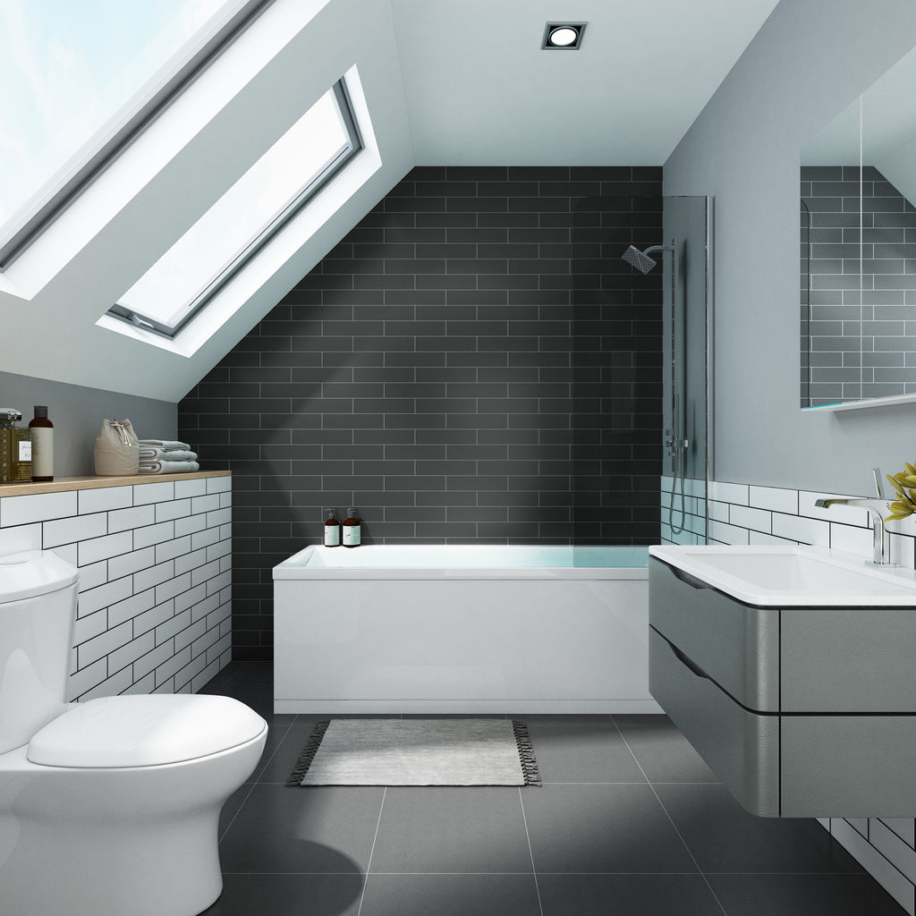Graphite Satin Tile - lifestyle view