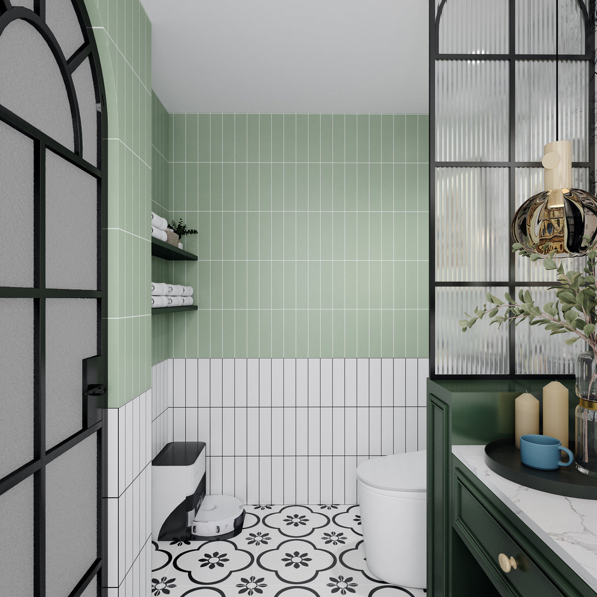 Eucalypt Satin Tile - lifestyle view