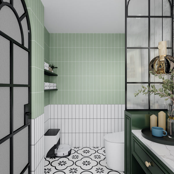 Eucalypt Satin Tile - lifestyle view