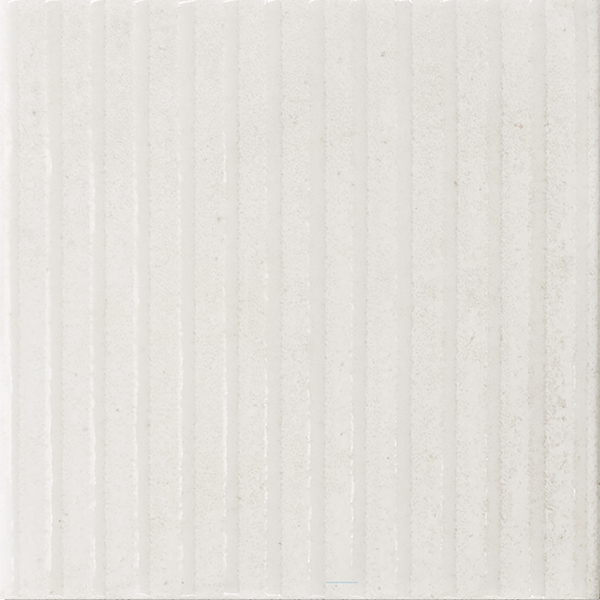 Raku-Line Line Whte Structured HiLite Matt Tile