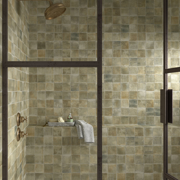 Sage Structured Matt Tile - lifestyle view
