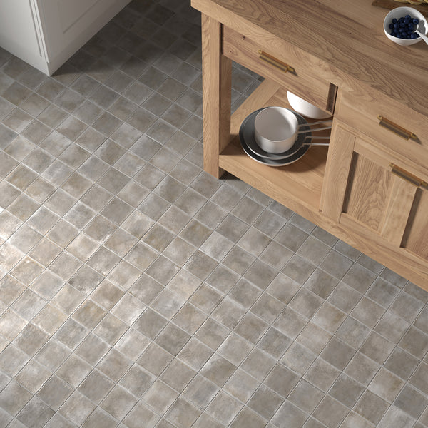 Smoke Structured Matt Tile - lifestyle view