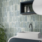 Sea Structured Matt Tile - lifestyle view