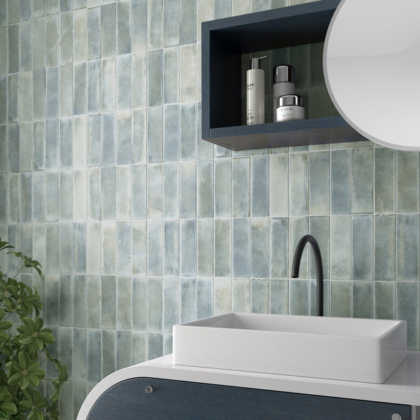 Sea Structured Matt Tile - lifestyle view