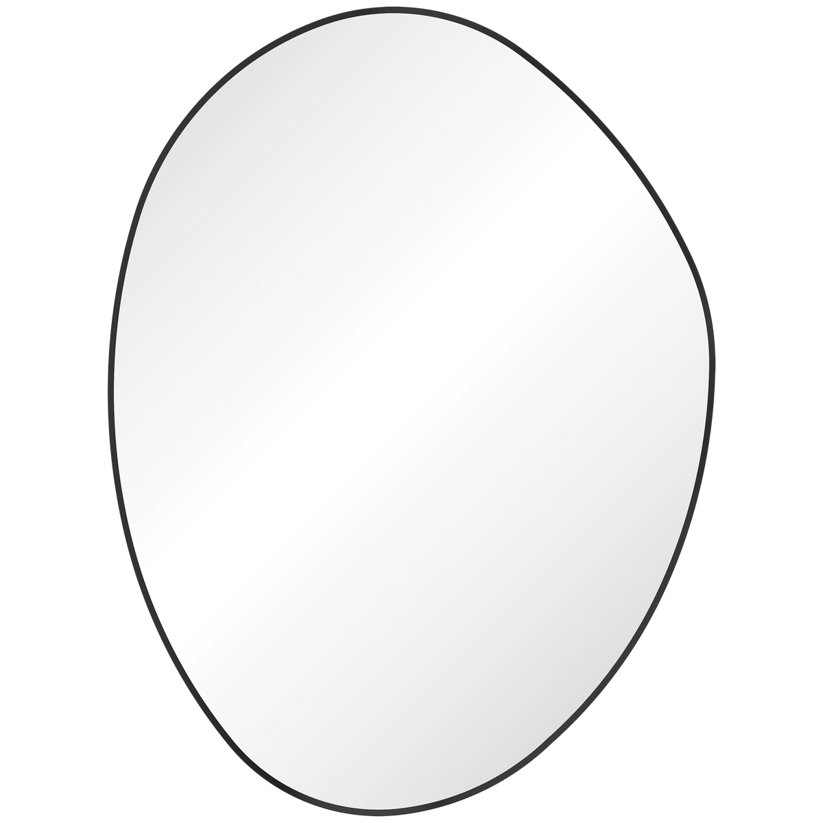 Framed Asyetrical Mirror 900x1200 Matte Black