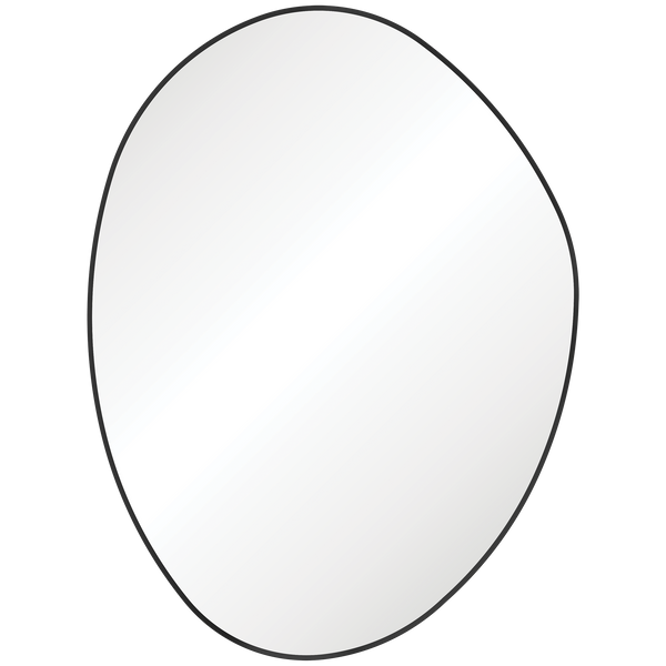 Framed Asyetrical Mirror 900x1200 Matte Black