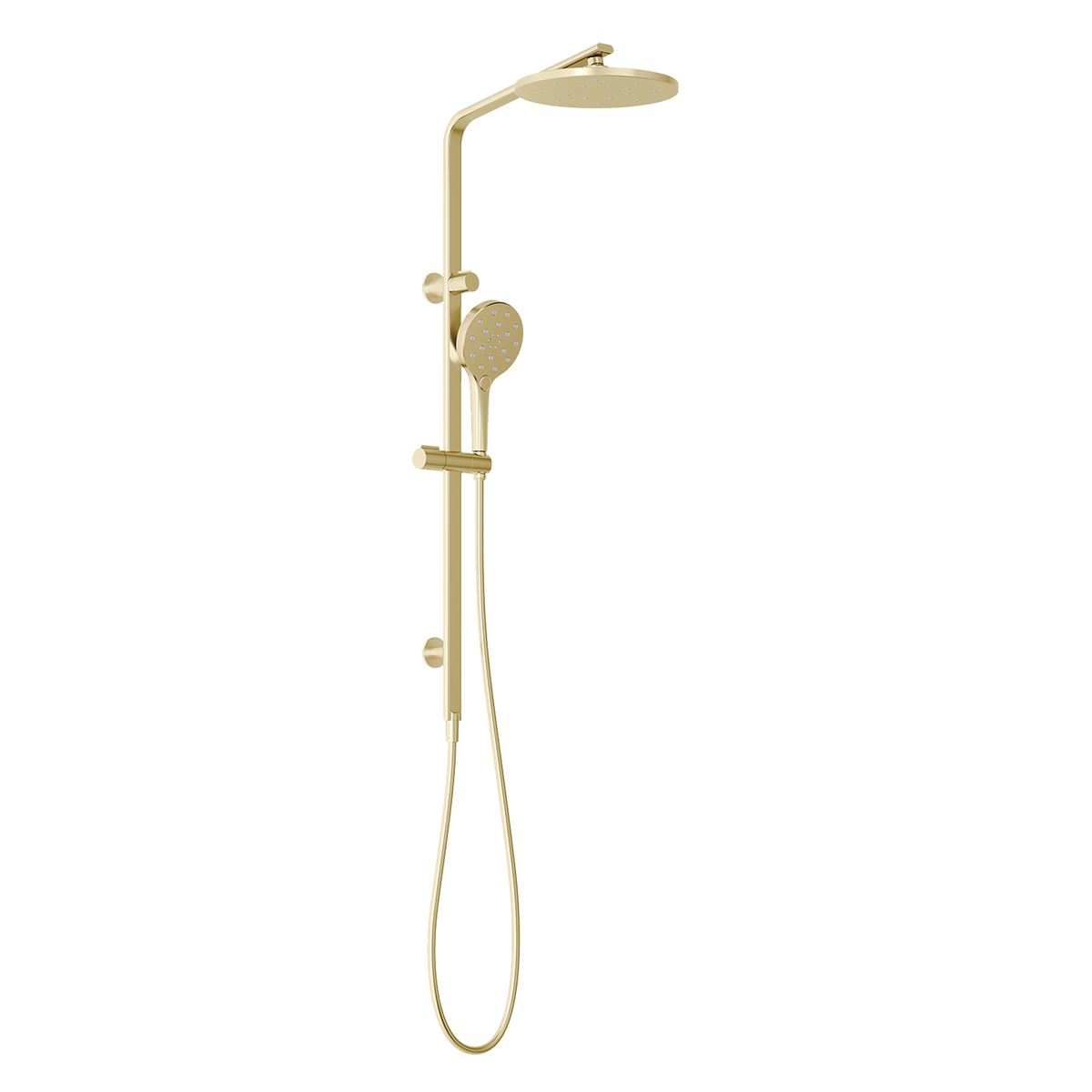 Twin Shower Brushed Gold