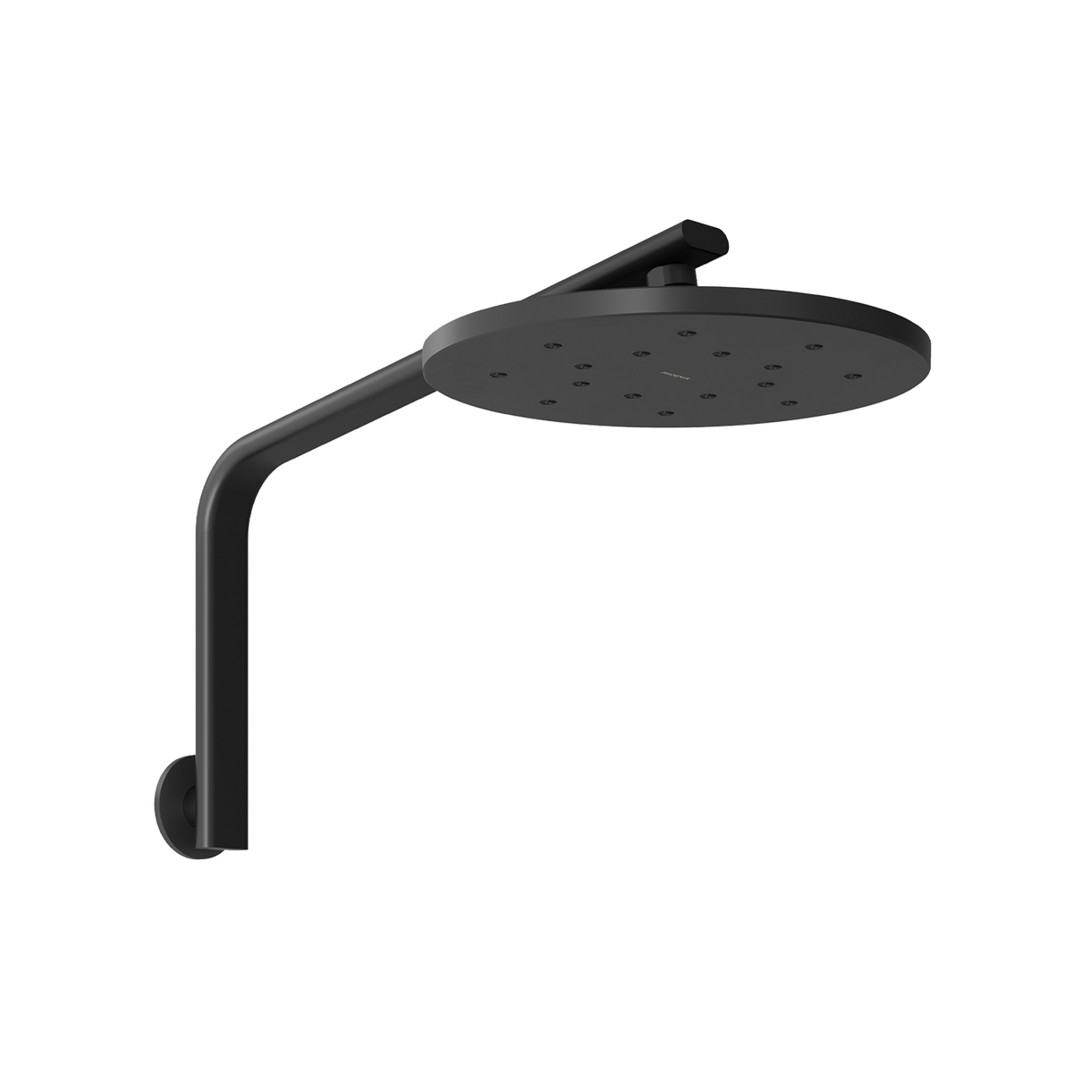 High-Rise Shower Arm & Rose Matte Black