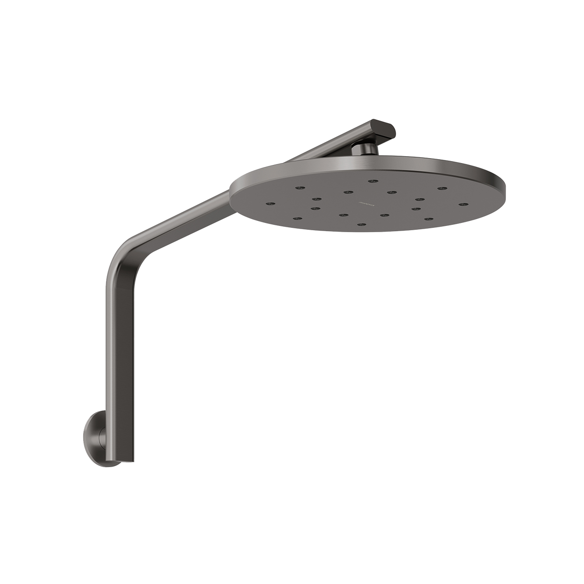 High-Rise Shower Arm & Rose Brushed Carbon