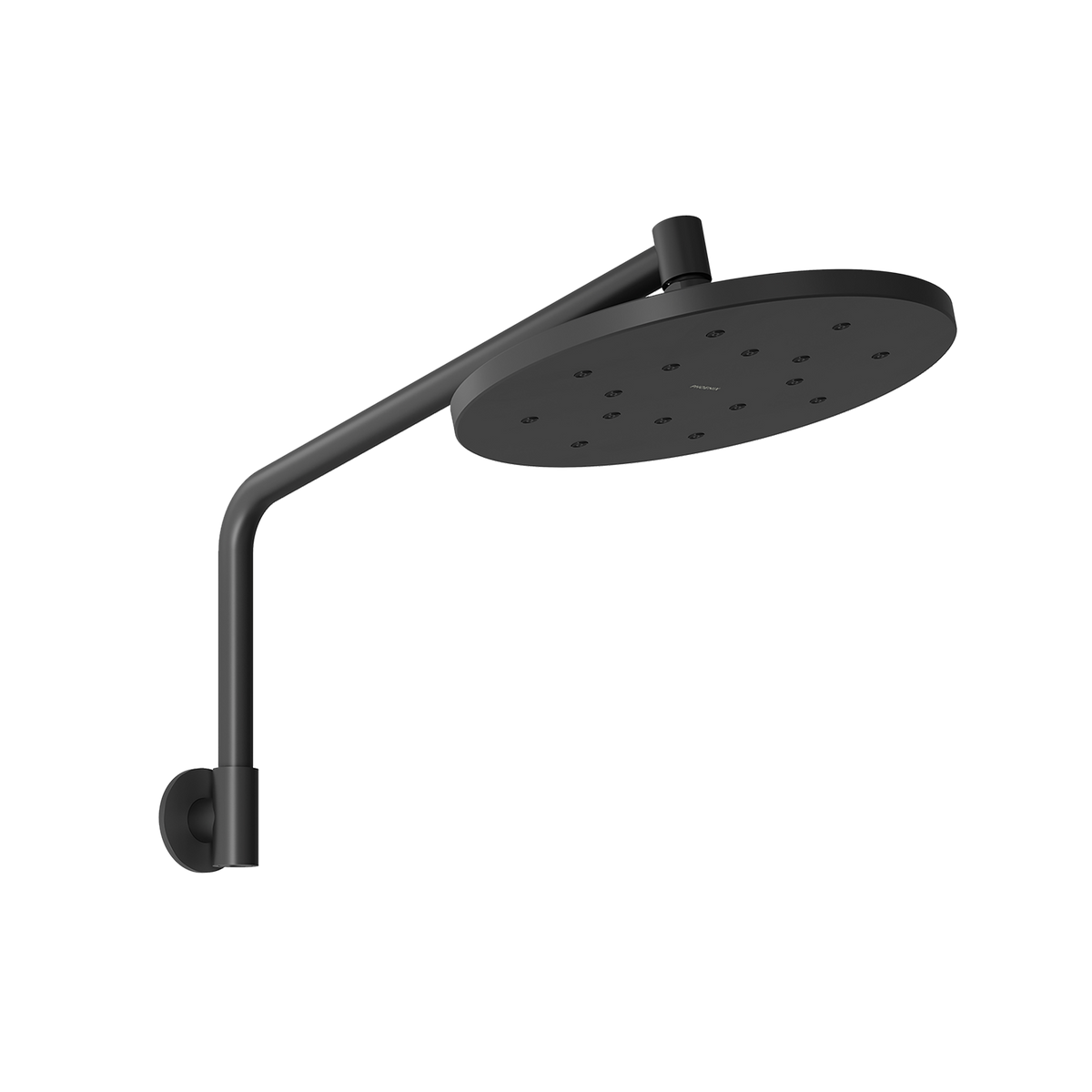 High-Rise Shower Arm & Rose Matte Black