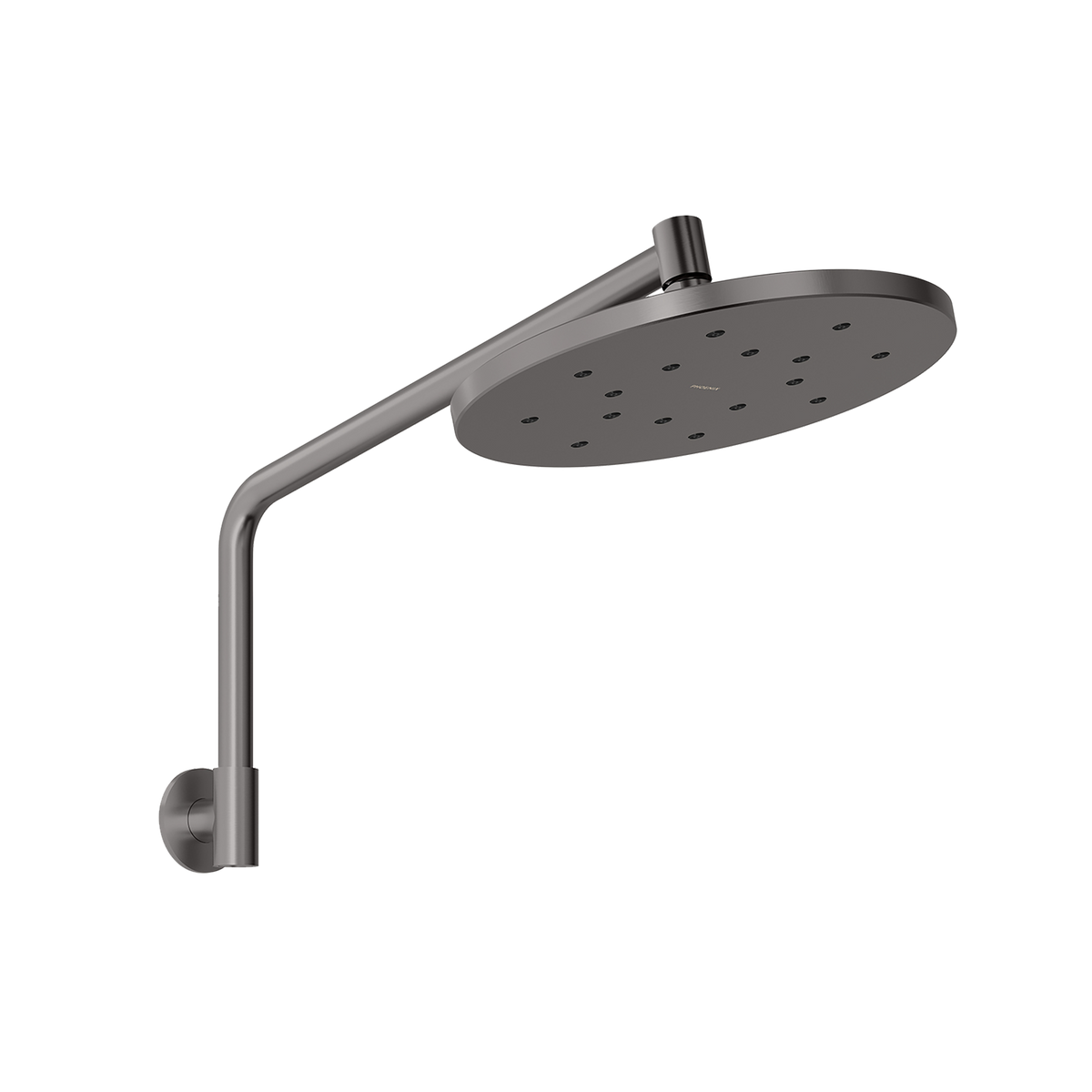 High-Rise Shower Arm & Rose Brushed Carbon
