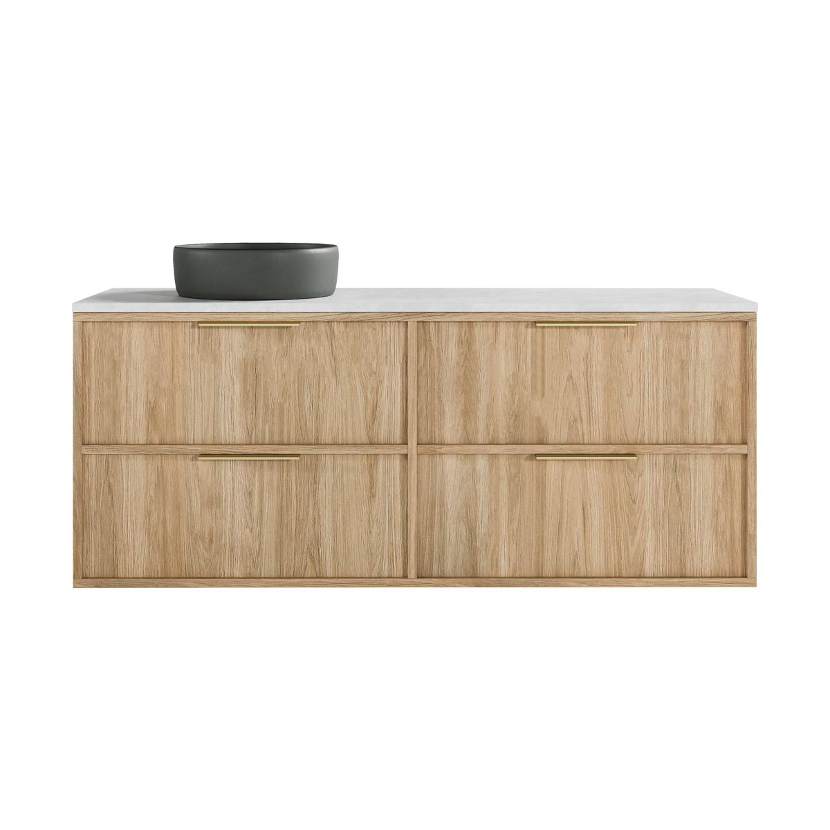 Vanity 1500 Wall Hung Doors/Drawers w/Basin SSurface AC Top