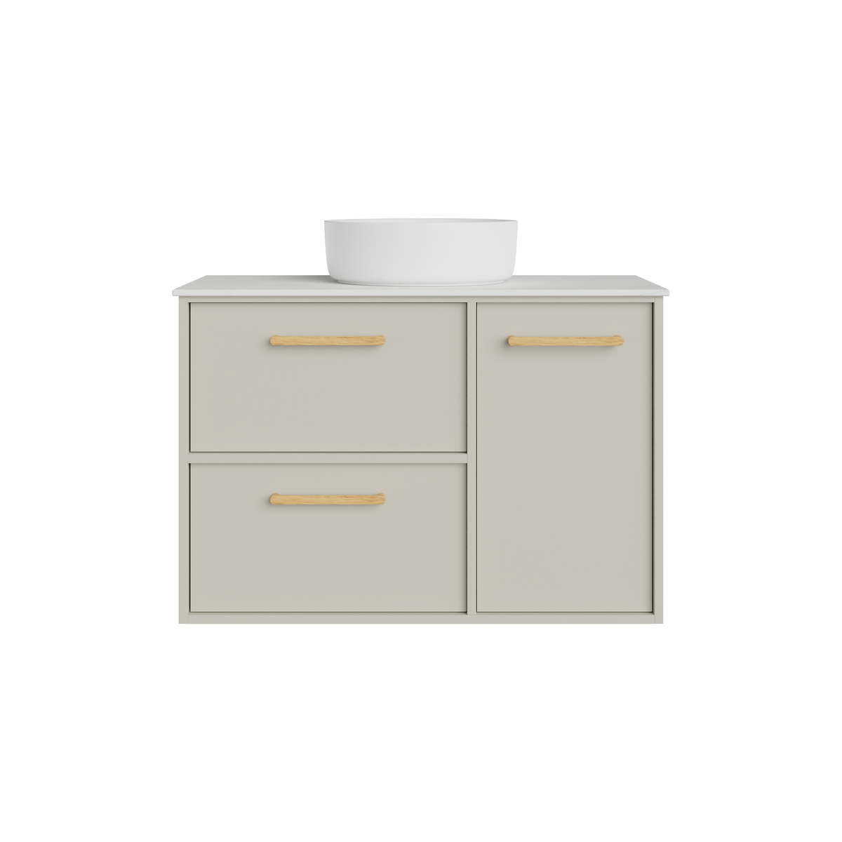 Vanity 900 Wall Hung Doors/Drawers w/Basin Dekton AC Top