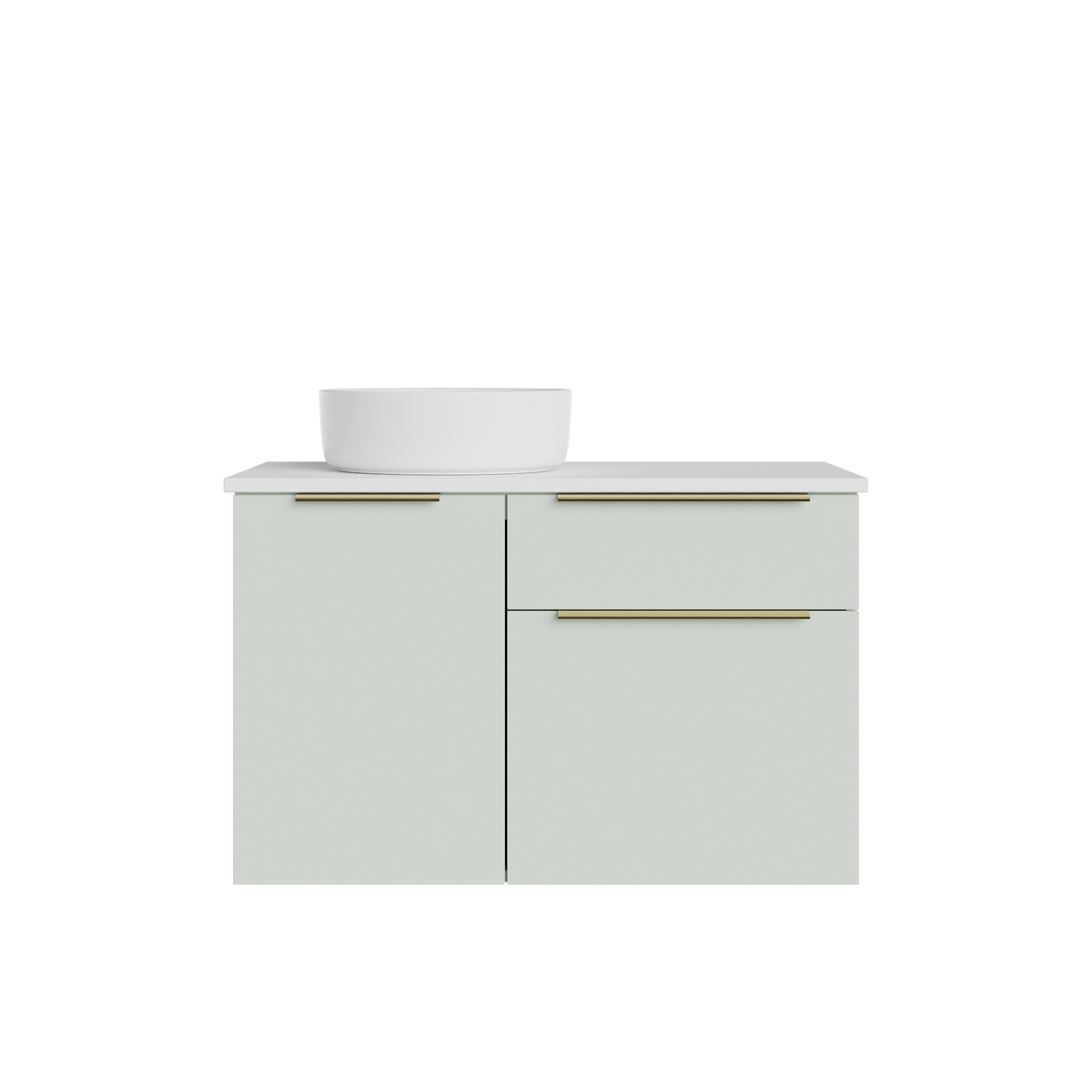 Vanity 900 Wall Hung Doors/Drawers w/Basin SSurface AC Top