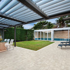 Travertine Crema Structured Microtec Textured Tile - lifestyle view
