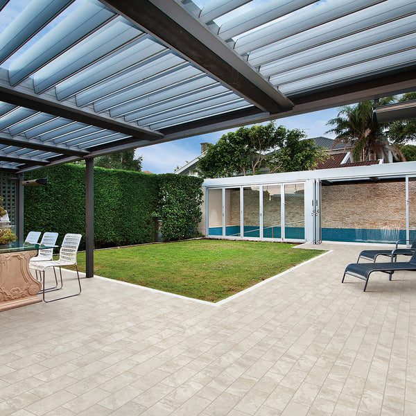 Travertine Crema Structured Microtec Textured Tile - lifestyle view