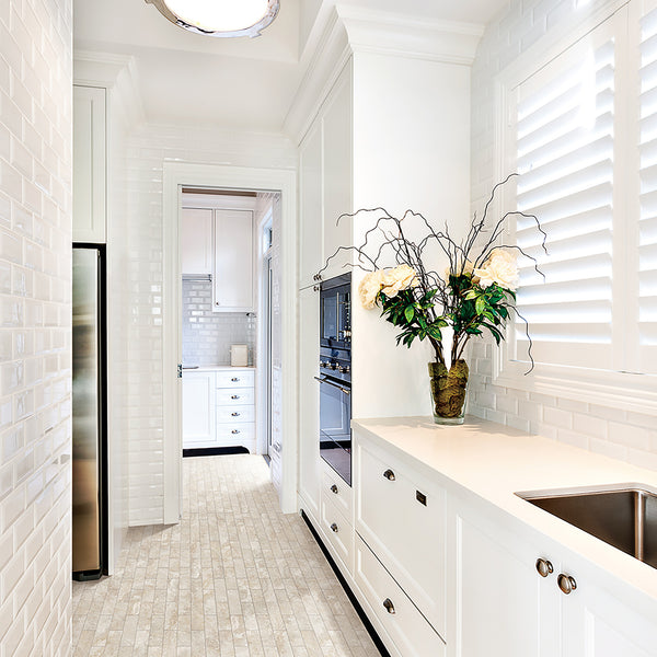 Travertine Crema Structured Microtec Textured Tile - lifestyle view