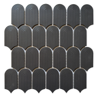 Cascade Trevi Charcoal Embossed Matt Mosaic