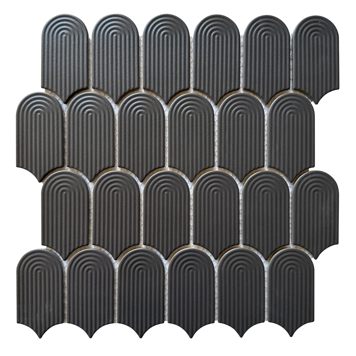 Cascade Trevi Charcoal Embossed Matt Mosaic