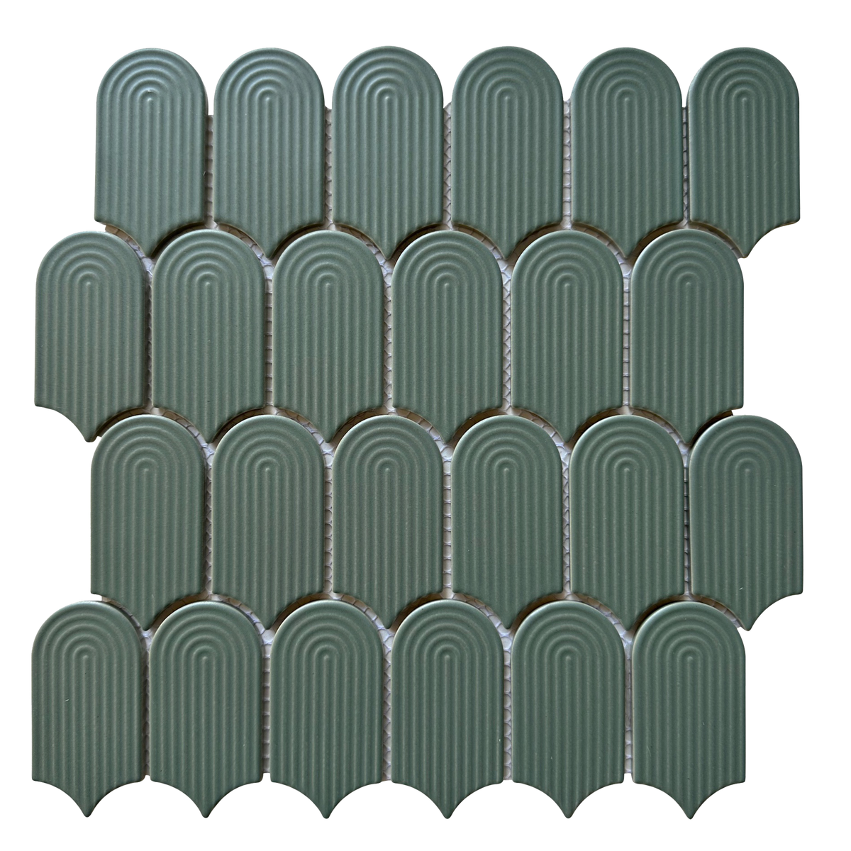 Cascade Trevi Green Embossed Matt Mosaic