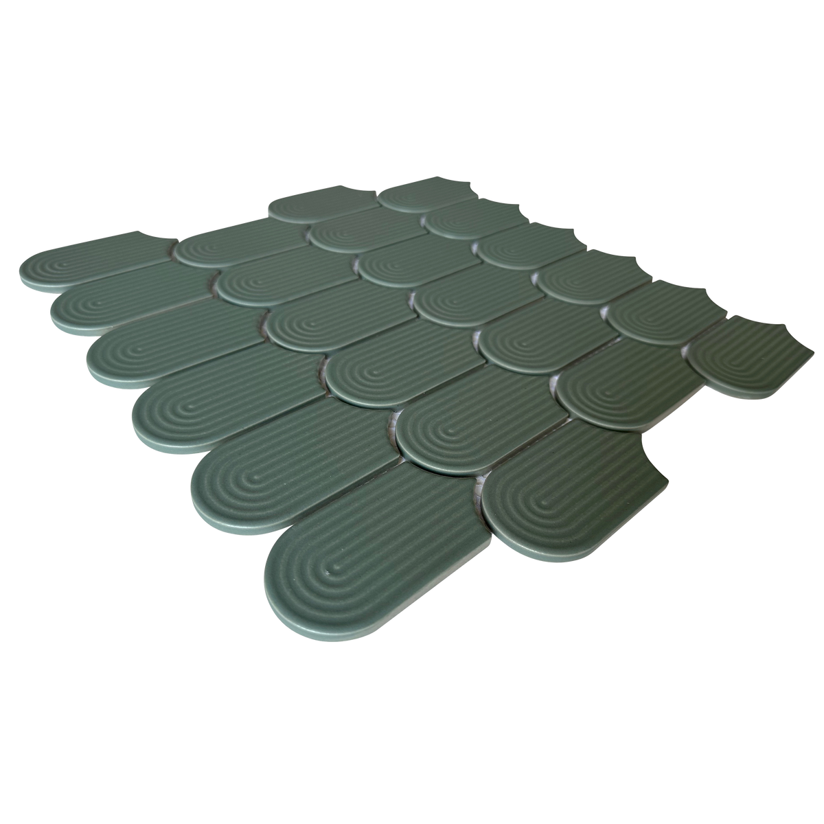Trevi Green Embossed Matt Mosaic