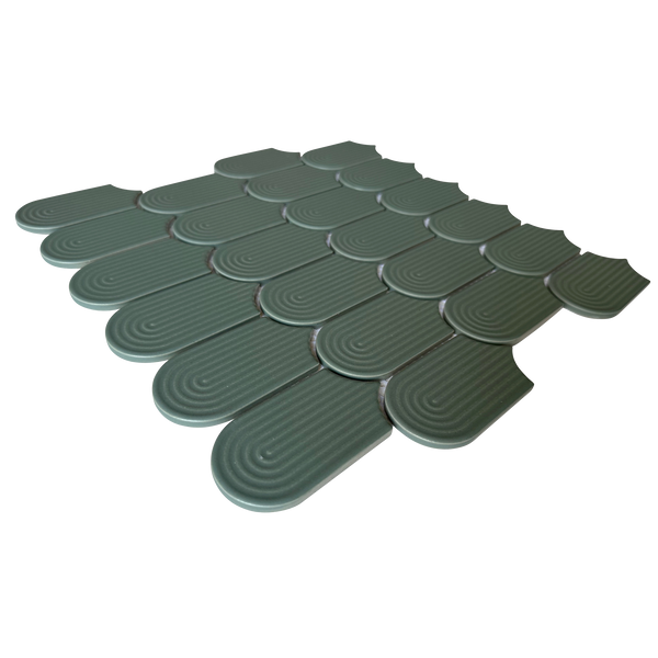 Trevi Green Embossed Matt Mosaic